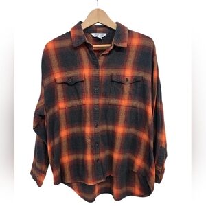 Old Navy Cotton Orange Black Flannel